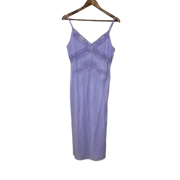 NWOT Free People Intimately Going Steady Lilac Beaded Slip Dress - Picture 3 of 14